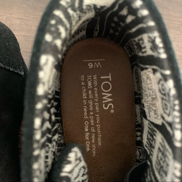 TOMS 380515 Boots Black Desert Wedge Ankle Booties size 7 - Picture 4 of 12